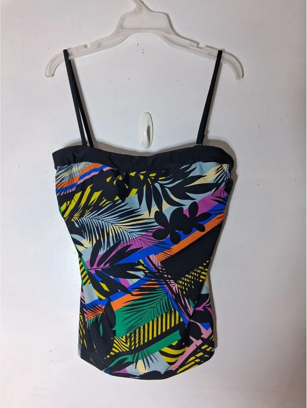 Hapari Women's Multicolor Floral Adjustable Strap Tankini Top, Size 16(XL) - Picture 2 of 6